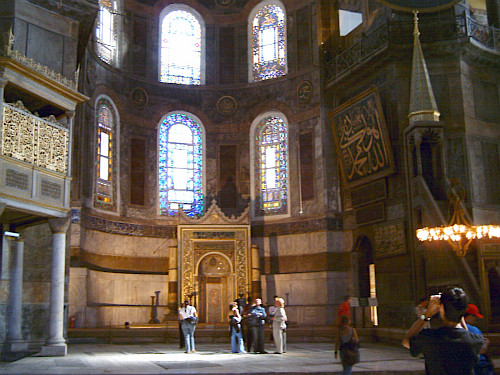 Mihrab and Minbar in Hagia Sophia